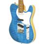 body aria electric guitar turquoise blue 615 mk 2
